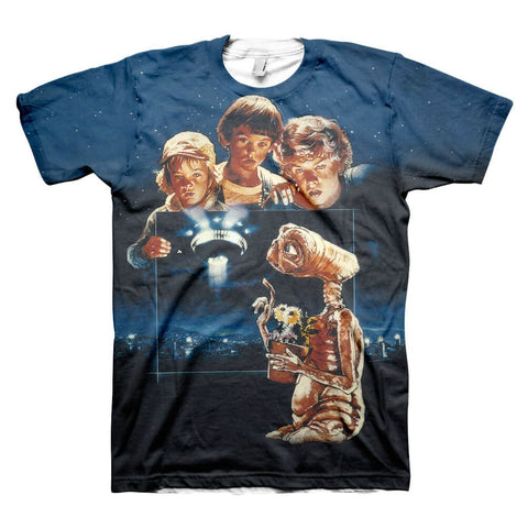 E.T. Extra Terrestrial All Over Print Retro T-Shirt