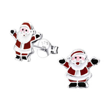 Load image into Gallery viewer, Father Christmas Sterling Silver Stud Earrings