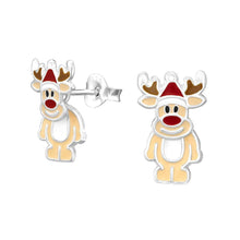 Load image into Gallery viewer, Sterling Silver Reindeer Ear Jacket Earrings