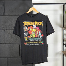 Load image into Gallery viewer, Fraggle Rock Concert Distressed Black Crew Neck T-Shirt