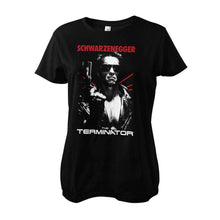 Load image into Gallery viewer, Women&#39;s The Terminator Poster Black Fitted T-Shirt