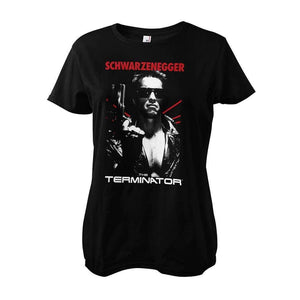 Women's The Terminator Poster Black Fitted T-Shirt