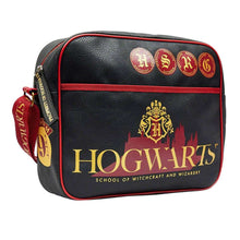Load image into Gallery viewer, Harry Potter Hogwarts Black Messenger Bag