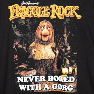 Fraggle Rock Never Bored with a Gorg Black T-Shirt