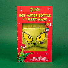 Load image into Gallery viewer, The Grinch Hot Water Bottle and Sleep Mask Set