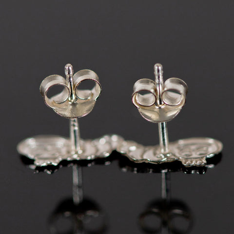 Sterling Silver Caterpillar Stud Earrings