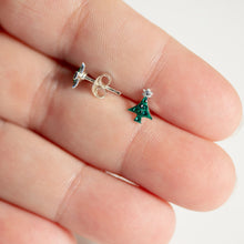 Load image into Gallery viewer, Christmas Sterling Silver Crystal Earring Set