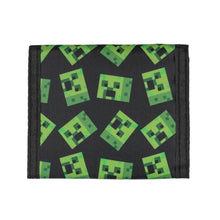 Load image into Gallery viewer, Children&#39;s Minecraft Creeper AOP Tri-Fold Wallet