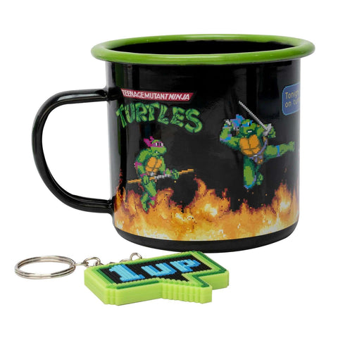 Teenage Mutant Ninja Turtles Enamel Mug and Keyring