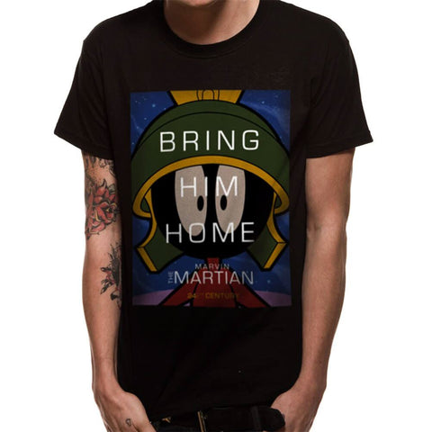 Looney Tunes Marvin the Martian Black T-Shirt