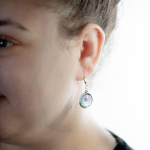 Load image into Gallery viewer, Mandala Amulet Multi-Colour Glass Drop Earrings