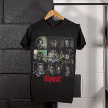 Load image into Gallery viewer, Slipknot Blocks Band Members Black Crew Neck T-Shirt