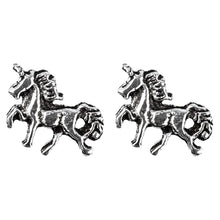 Load image into Gallery viewer, Sterling Silver Unicorn Stud Earrings