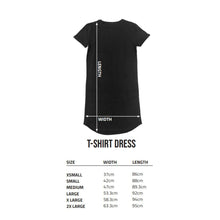 Load image into Gallery viewer, Women&#39;s Gremlins Don&#39;t Feed After Midnight Black T-Shirt Dress.