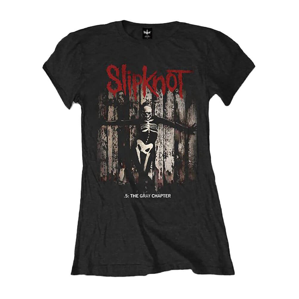 Women's Slipknot .5: The Gray Chapter Album Black Fitted T-Shirt.