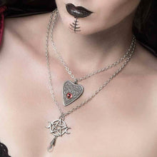 Load image into Gallery viewer, Alchemy Gothic Goddess Pentagram Pewter Pendant.