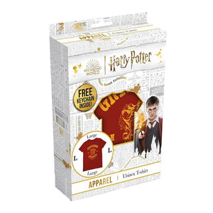Harry Potter Gryffindor Quidditch T-Shirt and Keyring Gift Set.