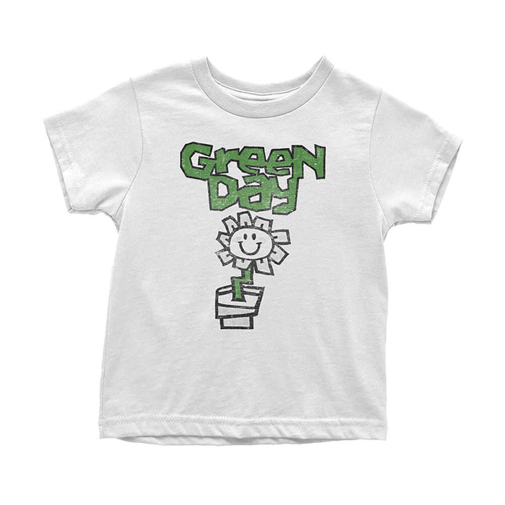 Children's Green Day Flower Pot Logo Crew Neck T-Shirt.
