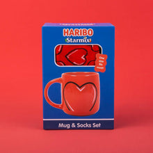 Load image into Gallery viewer, Haribo Starmix Heart Mug and Socks Gift Set.