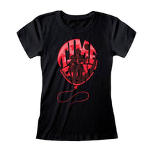 Load image into Gallery viewer, Women&#39;s IT Chapter 2 Time To Float Black Fitted T-Shirt.