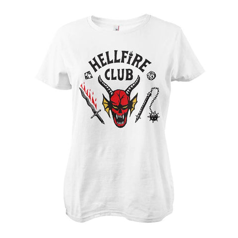 Women's Stranger Things Hellfire Club T-Shirt in White