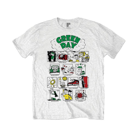 Men's Green Day Dookie RRHOF White Crew Neck T-Shirt.