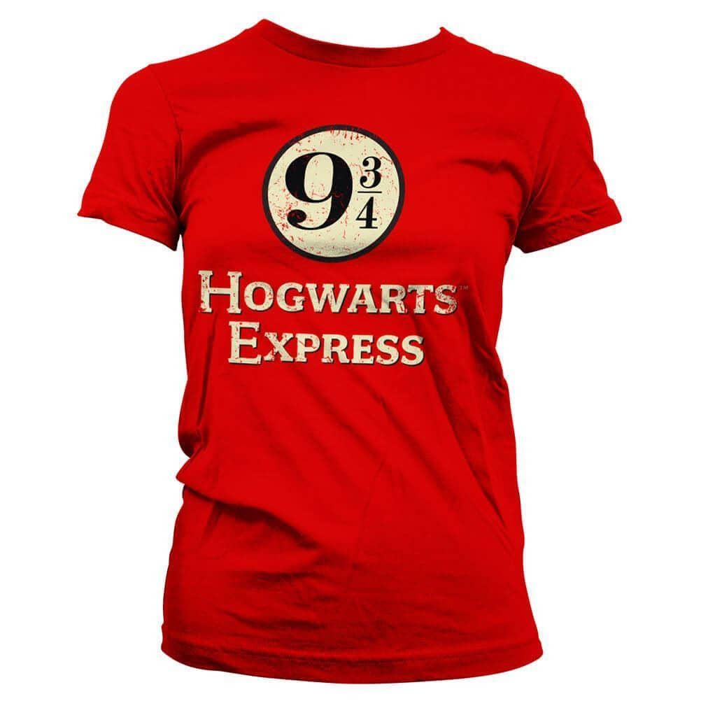 Women's Harry Potter Hogwarts Express Platform 9 3/4 Fitted T-Shirt.