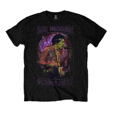 Load image into Gallery viewer, Jimi Hendrix Purple Haze Frame Black T-Shirt.