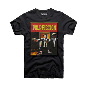 Pulp Fiction Poster Black Crew Neck T-Shirt