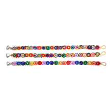 Load image into Gallery viewer, Sequin Rainbow Glass and Bead Bracelet.