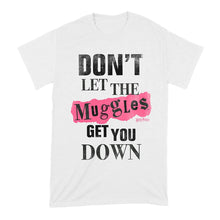 Load image into Gallery viewer, Women&#39;s Harry Potter Muggles Clippings White Fitted T-Shirt.