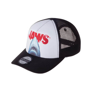 Jaws Logo Mesh Curved Bill Cap.