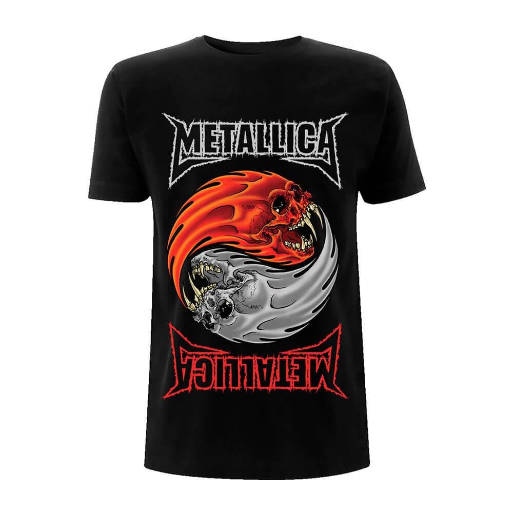 Men's Metallica Yin Yang Logo Black Crew Neck T-Shirt.