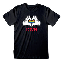 Load image into Gallery viewer, Disney Mickey Mouse Rainbow Love Crew Neck T-Shirt.