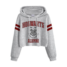 Load image into Gallery viewer, Women&#39;s Harry Potter Hogwarts Alumni Cropped Hoodie.