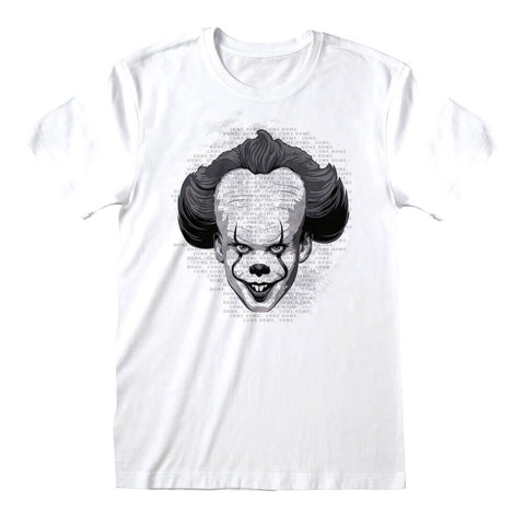 Men's IT Chapter 2 Pennywise Face White T-Shirt