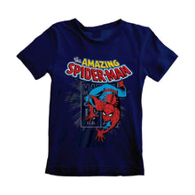 Load image into Gallery viewer, Children&#39;s Marvel Comics The Amazing Spider-Man Blue T-Shirt.