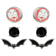 Load image into Gallery viewer, The Nightmare Before Christmas 3 Piece Stud Earring Set.