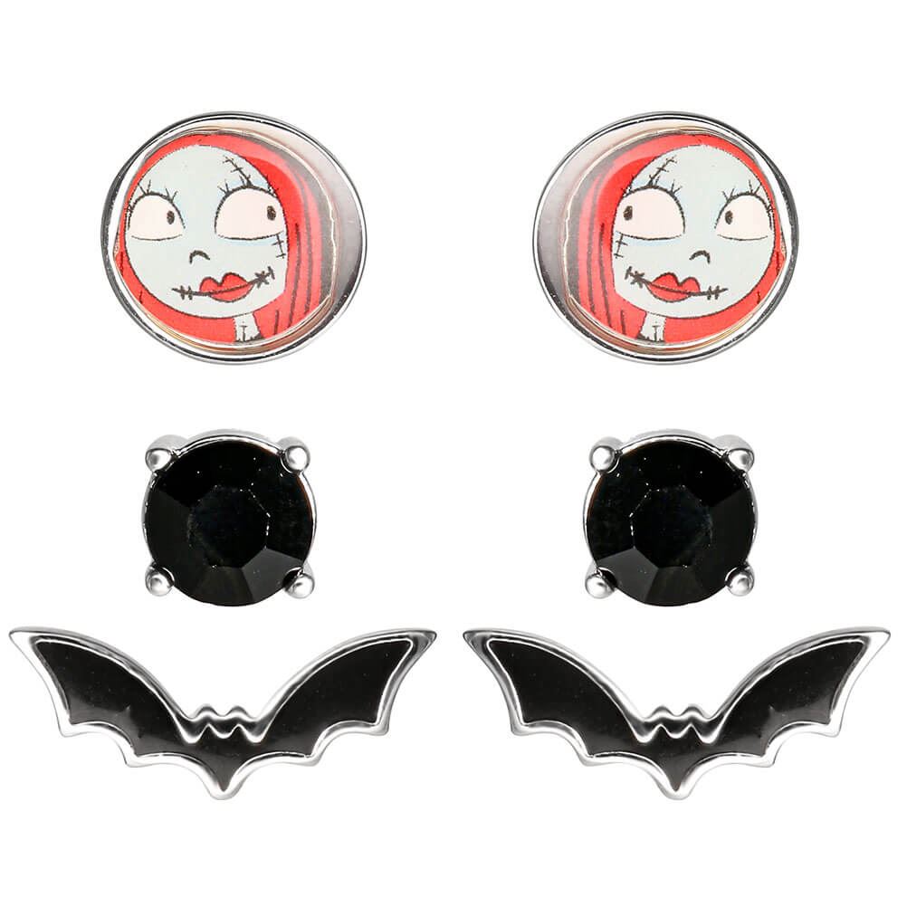 The Nightmare Before Christmas 3 Piece Stud Earring Set.