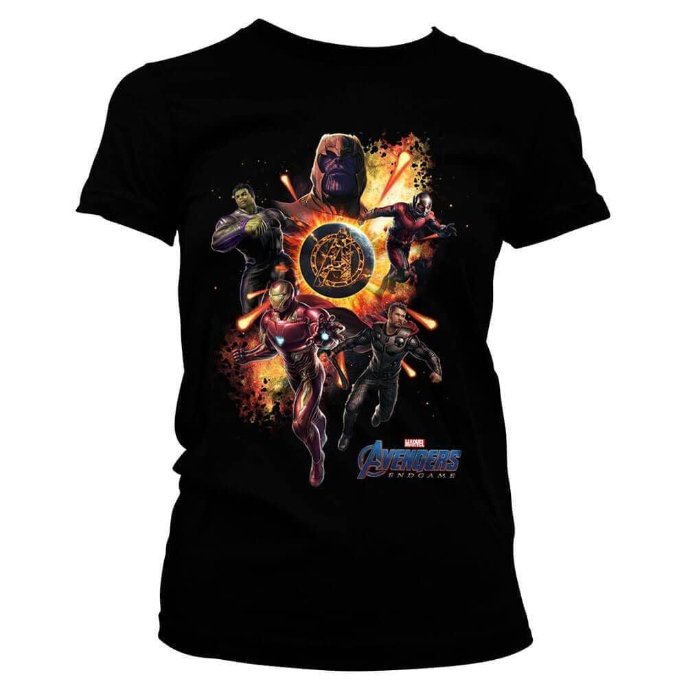 Women's Avengers Endgame Black Fitted T-Shirt.