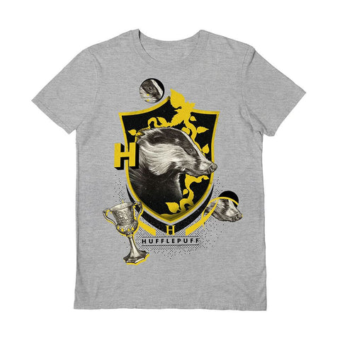 Harry Potter Hufflepuff House T-Shirt and Keyring Gift Set.