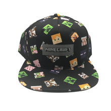 Load image into Gallery viewer, Youth Minecraft Characters AOP Snapback Cap.