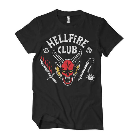 Stranger Things Hellfire Club Black Crew Neck T-Shirt
