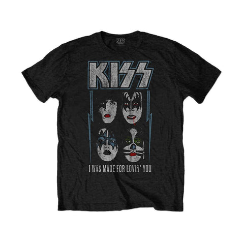 Men's KISS Made For Lovin' You Distressed T-Shirt.