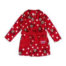 Load image into Gallery viewer, Children&#39;s Disney Minnie Mouse Red Coral Fleece Dressing Gown