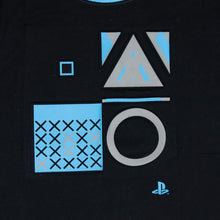 Load image into Gallery viewer, PlayStation Buttons Black Crew Neck T-Shirt.