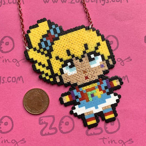 Zozo Tings Handmade Rainbow Character Hama Bead Pixel Necklace