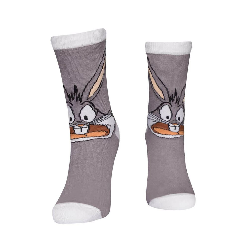 Looney Tunes Bugs Bunny Grey Crew Socks