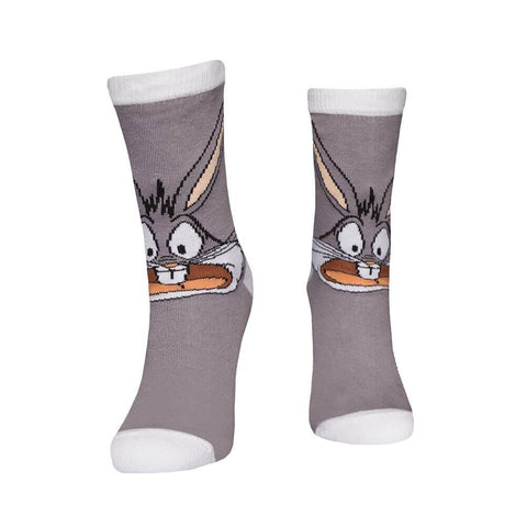 Looney Tunes Bugs Bunny Grey Crew Socks.