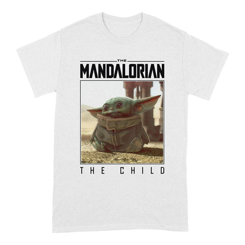 Star Wars The Mandalorian The Child Frame White T-Shirt.